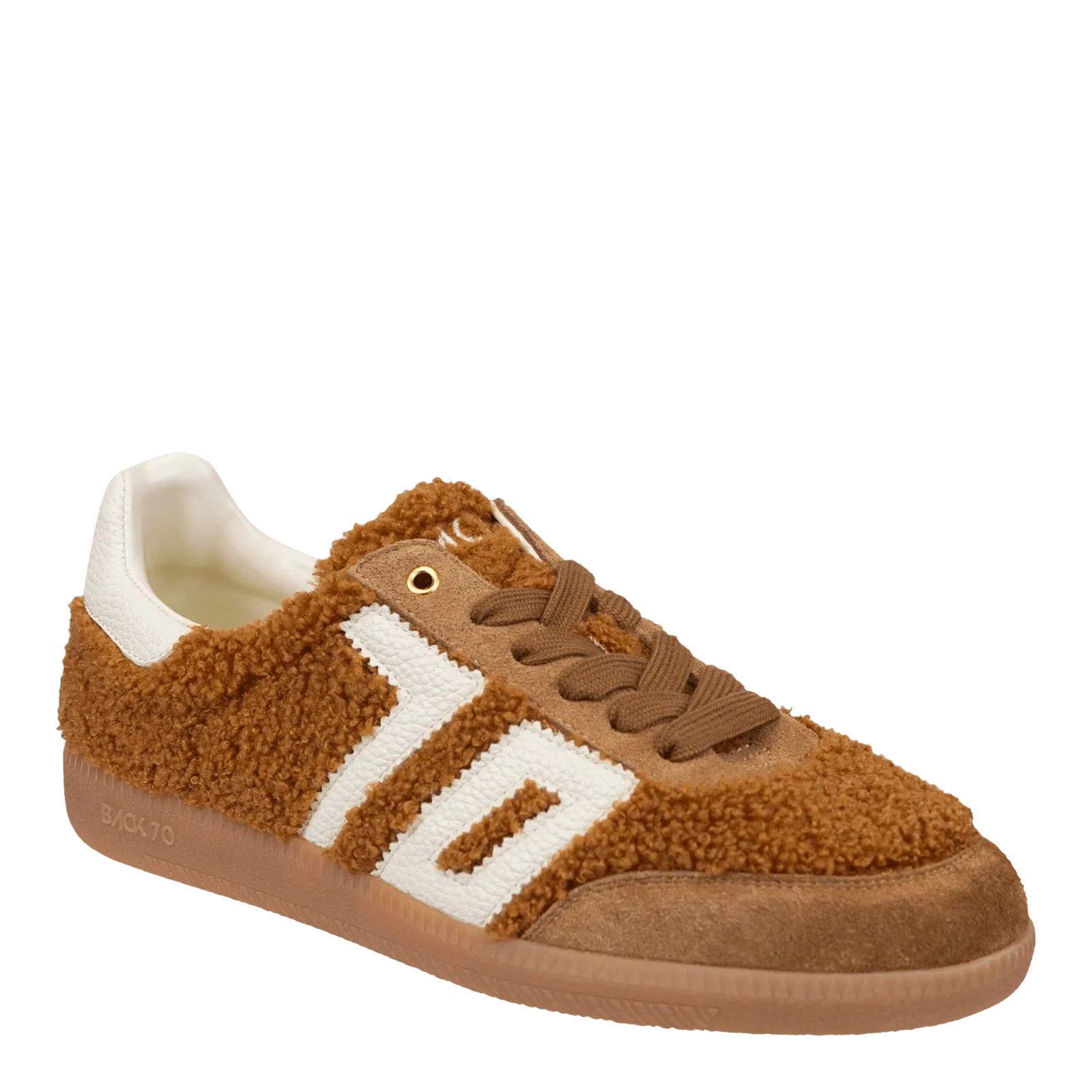Back 70 Streetwear Teddy Sneakers in Tobacco White