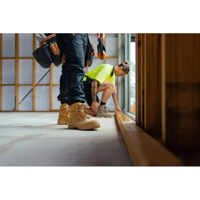 Blundstone RotoFlex Wheat water-resistant nubuck 150mm zip sided safety boot - 8060