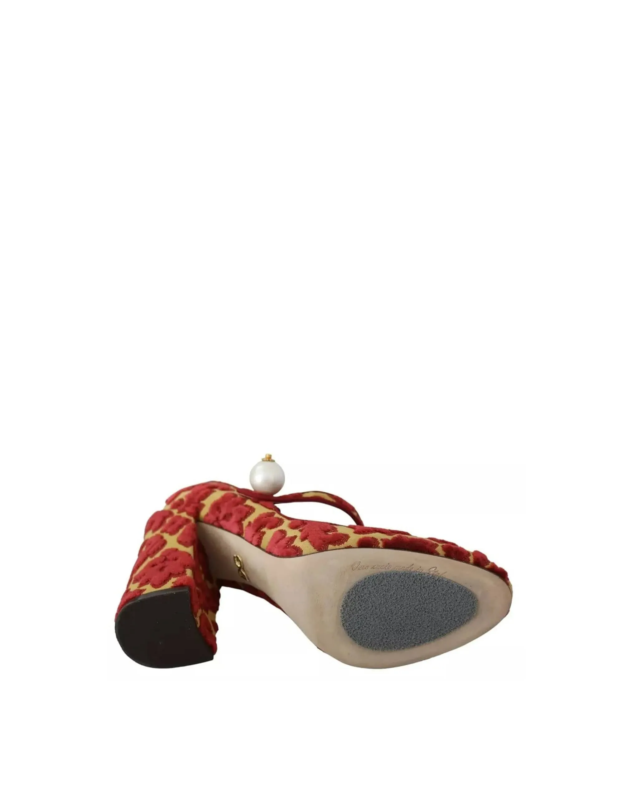 Floral Brocade Mary Janes Sandals