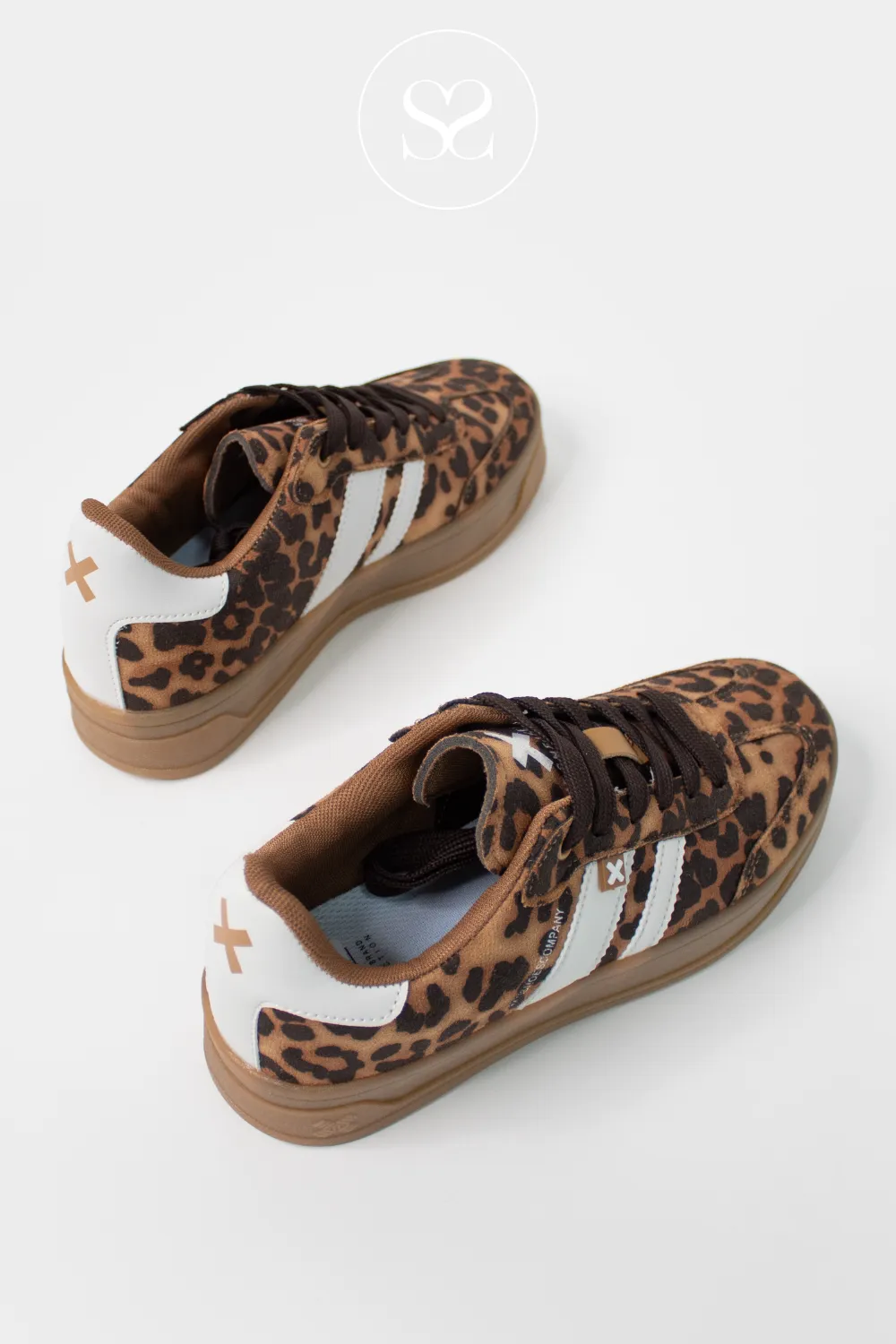 XTI 143644 LEOPARD FLATFORM CHUNKY TRAINERS